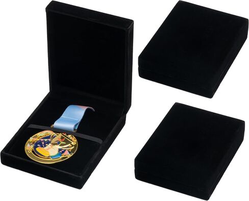 3 Pcs Single Medal Display Storage Box for Runners, All Sports Winners, Military Awards (Black) in Saudi Arabia