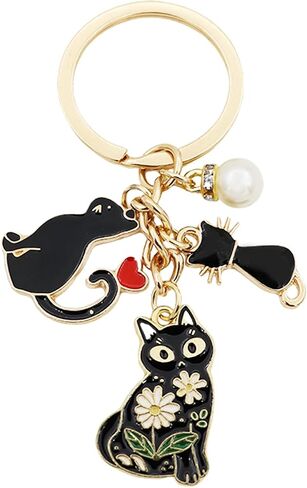 TTYY Cat Keychain Adorable Kitten Key Ring pretty Animal Keychain for Women Men Gift for Cat Lovers in Saudi Arabia