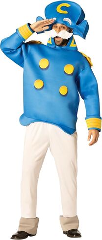Cap'n Crunch Cereal Sea Captain Character Halloween Costume, Men's Adult One Size in Saudi Arabia