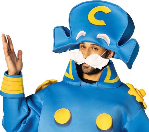 Cap'n Crunch Cereal Sea Captain Character Halloween Costume, Men's Adult One Size in Saudi Arabia