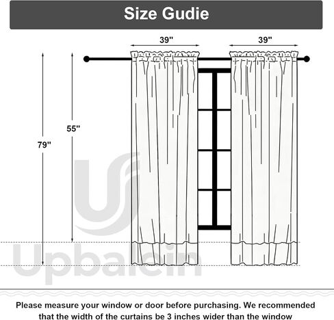 Lace Curtains 55 Inches Long, Vintage Floral Pattern White Sheer Curtain Panels for Living Room Bedroom French Door, Light Filtering Drapes, 2 Panels 39W x 55L in Kuwait