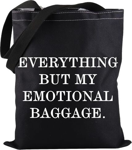 PWHAOO Emotional Shoulder Bag Everything But My Emotional Baggage Tote Bag Emotional Support Gift in Kuwait