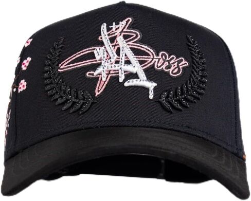 BIGG BOSS L A Flores Black- Premium Hat for Men,Caps for Any Occasion, Men's Baseball Cap, Men's Caps Adjustable, Men Hats Black Snapback in Saudi Arabia