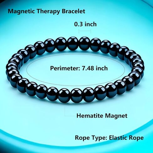 Drkao® 1 Pack Magnetic Therapy Bracelet for Women, Support the Immune System,Relieve Stress and Frustration, Ankle Wrist Band, Health Gifts for Family For Mom in Saudi Arabia