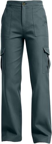 Cargo Pants Women 2026 High Waist Straight Leg Waterproof Hiking Pants Women Button Stretch Outdoor Work Trousers in Kuwait