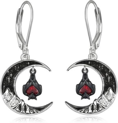 Animal Earrings 18K White Gold Plated Goat/Raven/Bat/Dinosaur/Capybara/Shark/Bull Head/Cat in Saudi Arabia