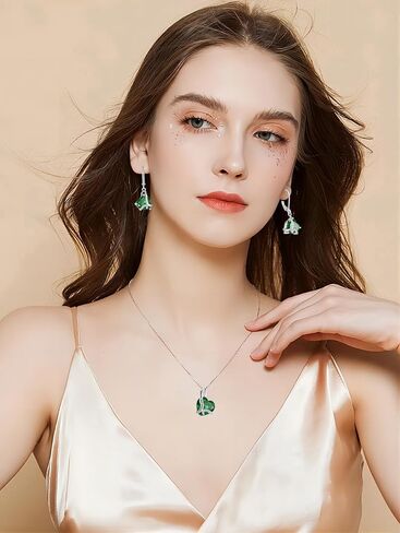 I Love You Forever Heart Dangle Drop Earrings Birthstone Jewelry for Women in Saudi Arabia
