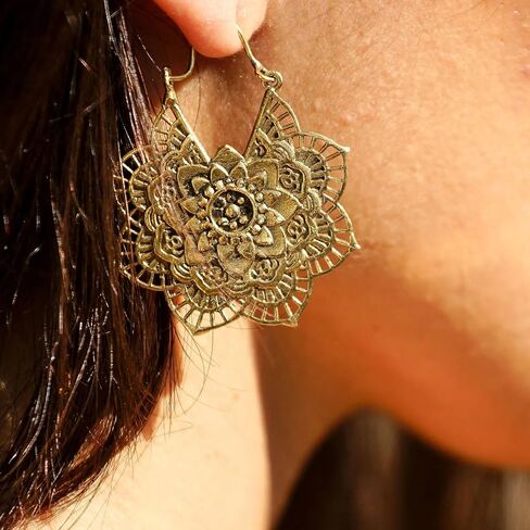 4 Pairs Boho Dangle Earrings for Women,Boho Dangle Drop Earrings | Bohemian,Geometric,Trendy Summer Earring,Jewelry Gifts for Women,Vintage,Metal Earrings Set in Saudi Arabia
