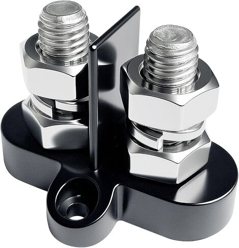 Lenkrad M10 BUS BAR BAR TERMINAL Block 12V Single Single 3/8 "Terminal 250a Battery Junction Poter Poter ، كتلة جديدة للطاقة للكتلة الأرضية البحرية الإيجابية والسلبية (أسود) in Kuwait
