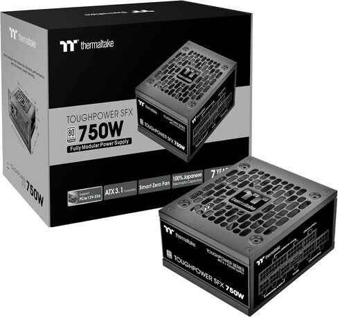 Thermaltake Toughpower SFX 1000W 80Plus Platinum ATX 3.1 Standard Power Supply; 600W 12V-2x6 Connector Included; Full Modular; 90mm FDB Fan; PS-STP-1000FNFAPU-1; 7 Year Warranty in Kuwait