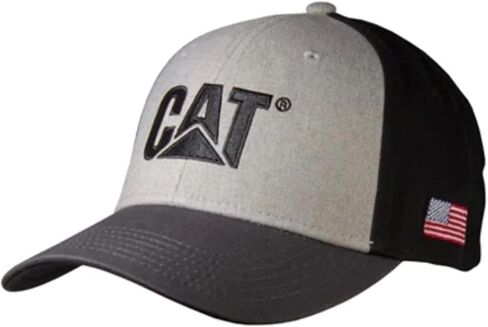 Caterpillar Equipment Black & Gray USA Flag Patch Snapback Cap/Hat in Saudi Arabia