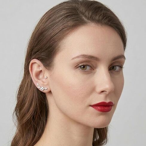 20G Piercing Jewelry Set, Hypoallergenic Flat Back Stud Earrings For Women Men, 14K Gold Plated Cartilage Earrings For Sensitive Ears, Leaf Flower & CZ Helix Tragus Piercing Jewelry - 5 Pair in Saudi Arabia