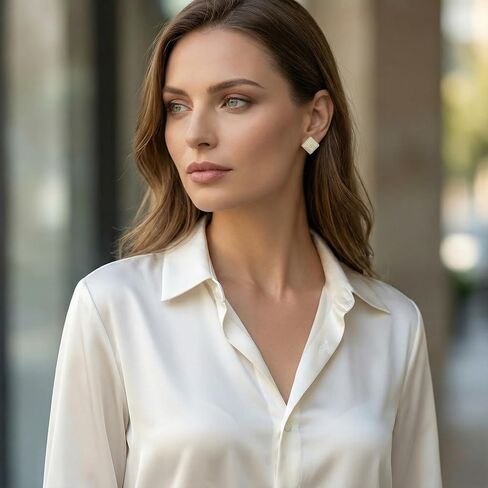 Elegant Gold Square Stud Earrings for Women, CZ Pave Setting, Luxury High-End Dense Inlay Earrings, Hypoallergenic, Shiny Fashion Jewelry for Banquet/Commute in Saudi Arabia