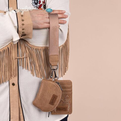Montana West Wrangler Western RetroTote Bag for Women and Embroidered Boot Scroll Dual Pouch Wristlet in Kuwait