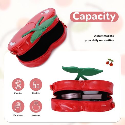 Oweisong Cherry Purse for Women Novelty Fun Shape Handbag Tote Red Cute Unique Fruit Shoulder Crossbody Bag in Kuwait