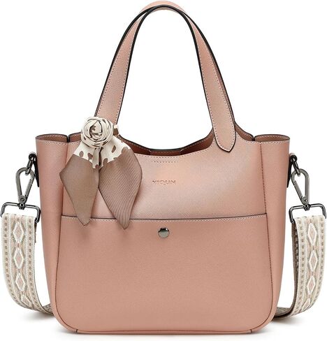 Tote Bag for Women PU Leather Bucket Purse for Women Top Handle Handbag Shoulder Bag wIth Detachable Small Purse in Saudi Arabia