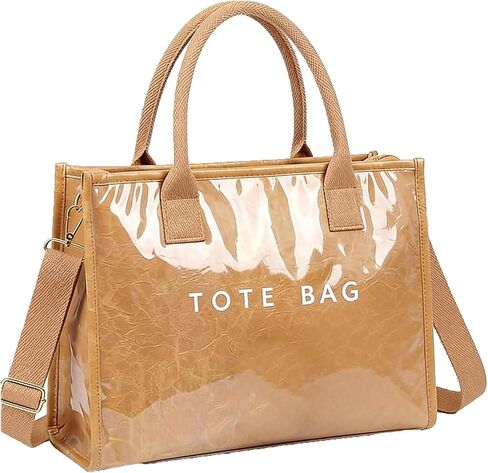 Tote Bag for Women PVC Tote Bag Beach Tote Bags,Waterproof Handbag for Travel,Pool,Summer Travel Vacation Purse in Kuwait