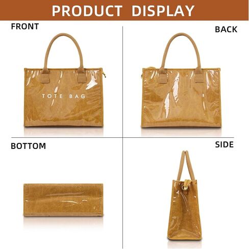 Tote Bag for Women PVC Tote Bag Beach Tote Bags,Waterproof Handbag for Travel,Pool,Summer Travel Vacation Purse in Kuwait