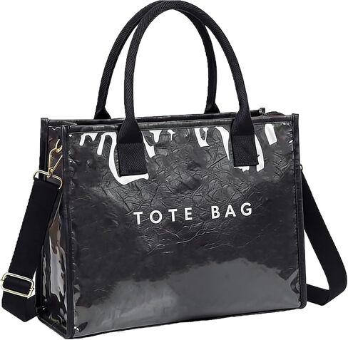 Tote Bag for Women PVC Tote Bag Beach Tote Bags,Waterproof Handbag for Travel,Pool,Summer Travel Vacation Purse in Kuwait