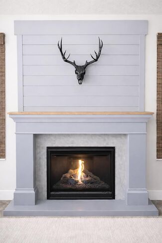 SlickFish Creations Deer Skull & Antlers بالحجم الطبيعي الأسود جدار جبل نسخة طبق الأصل من جمجمة الغزلان - واقعية كاملة الحجم فو قرن الوعل ديكور الجمجمة الأوروبي للديكور الجمجمة الحديثة والريفية والغربية والقوطية (أسود) in Kuwait