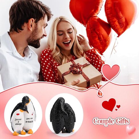 BeauGift Birthday Anniversary Wedding Gifts for Women Men, Penguin Figurine Gift for Him Her, Engagement Gifts for Couples, Home Decor Keepsake for Girlfriend Boyfriend Wife Husband in Saudi Arabia