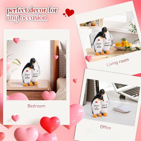 BeauGift Birthday Anniversary Wedding Gifts for Women Men, Penguin Figurine Gift for Him Her, Engagement Gifts for Couples, Home Decor Keepsake for Girlfriend Boyfriend Wife Husband in Saudi Arabia