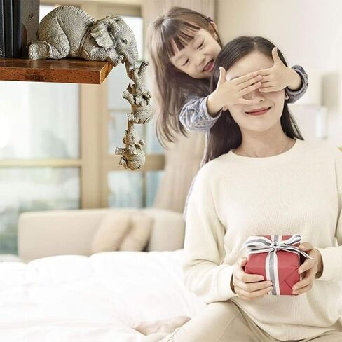 3pcs/Set Adorable Elephant Figurines - Resin Crafts for Home & Room Dec in Kuwait