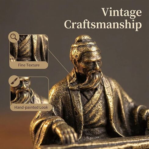 Car Dashboard Decorative Figurines, 3-Piece Martial Arts Swordsman Set, Desktop Computer Monitor Brass Micro-Landscape Ornaments in Saudi Arabia