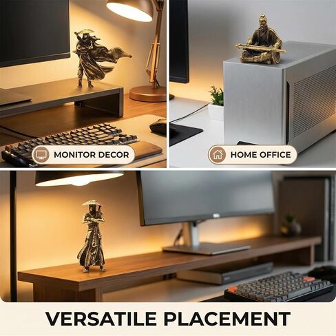 Car Dashboard Decorative Figurines, 3-Piece Martial Arts Swordsman Set, Desktop Computer Monitor Brass Micro-Landscape Ornaments in Saudi Arabia