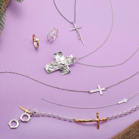 Silpada 'Simplex Cross' Horizontal Cross Textured Ring in Gold-Plated Sterling Silver, Size 6 in Saudi Arabia