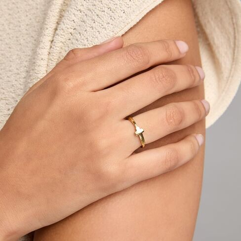 Silpada 'Simplex Cross' Horizontal Cross Textured Ring in Gold-Plated Sterling Silver, Size 6 in Saudi Arabia