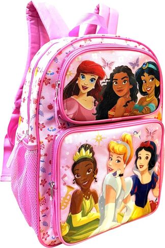 Fast Forward Kid’s Disney Licensed 16" Large School Backpacks with Multiple Pockets (Princess) in Kuwait