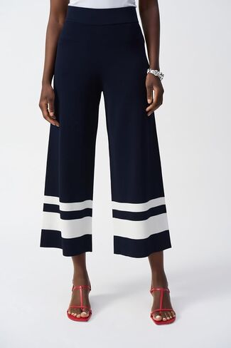 Joseph Ribkoff Women's Placement Stripe Sweater Knit Culotte in Saudi Arabia