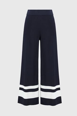 Joseph Ribkoff Women's Placement Stripe Sweater Knit Culotte in Saudi Arabia