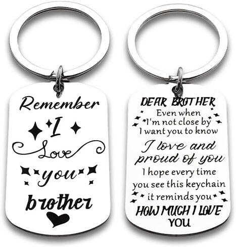 Brother Keychain - I Love You Brother Birthday & Graduation Key Chain Gifts for Him in Saudi Arabia