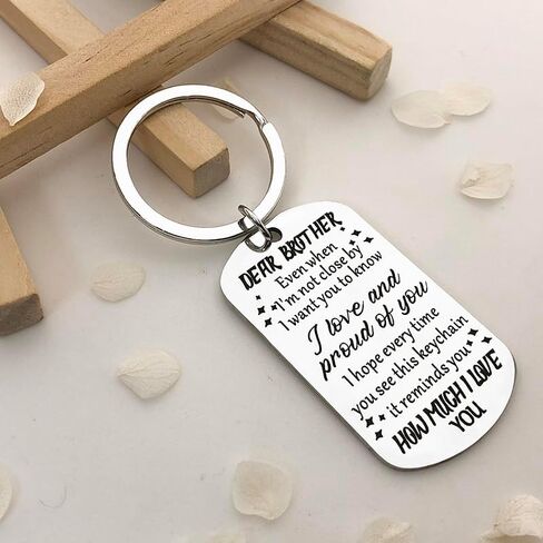 Brother Keychain - I Love You Brother Birthday & Graduation Key Chain Gifts for Him in Saudi Arabia