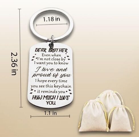 Brother Keychain - I Love You Brother Birthday & Graduation Key Chain Gifts for Him in Saudi Arabia