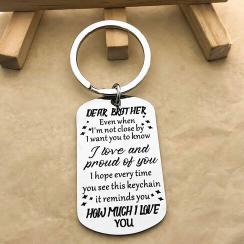 Brother Keychain - I Love You Brother Birthday & Graduation Key Chain Gifts for Him in Saudi Arabia
