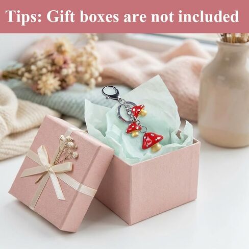 Mushroom Keychain Cute Cartoon White Dots Red Mushroom Pendant Aesthetic Bag Charm Accessories Decor Gift for Car Key Purse Backpack in Saudi Arabia
