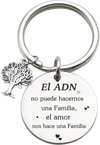 Tecreo Stepfather Keychain Gift, El ADN no puede hacernos una familia, Stepmother, Stepparetns, Adoption Keychain Gift, Regalos para padrastro, madrastra y padrastro, Regalos de adopción in Saudi Arabia