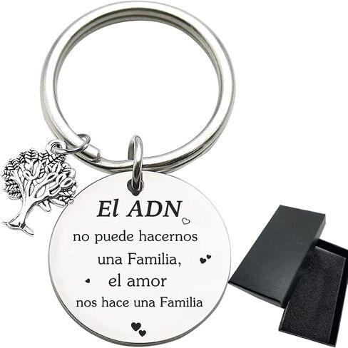 Tecreo Stepfather Keychain Gift, El ADN no puede hacernos una familia, Stepmother, Stepparetns, Adoption Keychain Gift, Regalos para padrastro, madrastra y padrastro, Regalos de adopción in Saudi Arabia