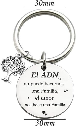 Tecreo Stepfather Keychain Gift, El ADN no puede hacernos una familia, Stepmother, Stepparetns, Adoption Keychain Gift, Regalos para padrastro, madrastra y padrastro, Regalos de adopción in Saudi Arabia