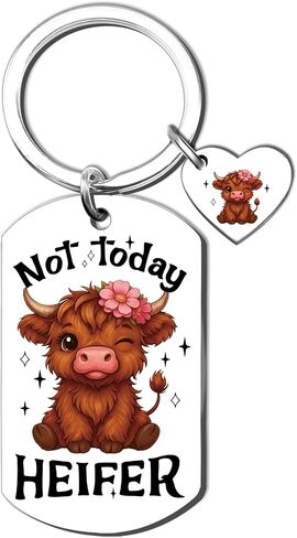 Highland Cow Gifts for Women Highland Cow Car Accessories Funny Cows Lover Gifts Cows Keychain Charms in Saudi Arabia