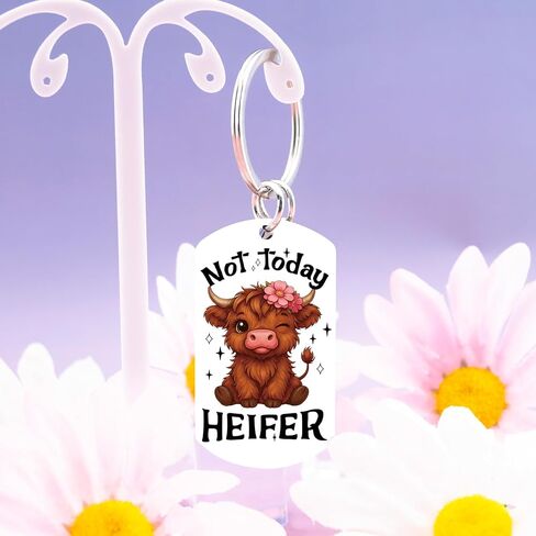 Highland Cow Gifts for Women Highland Cow Car Accessories Funny Cows Lover Gifts Cows Keychain Charms in Saudi Arabia