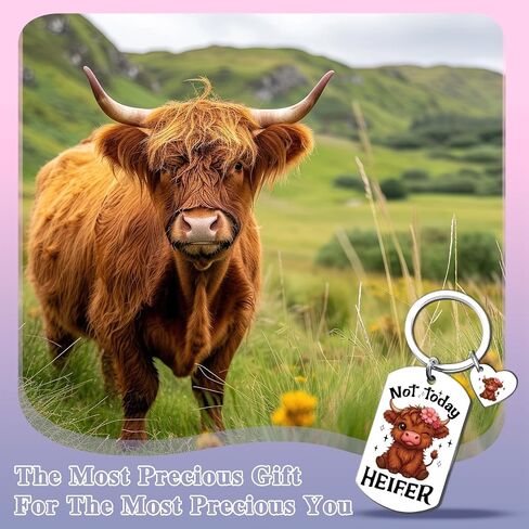 Highland Cow Gifts for Women Highland Cow Car Accessories Funny Cows Lover Gifts Cows Keychain Charms in Saudi Arabia