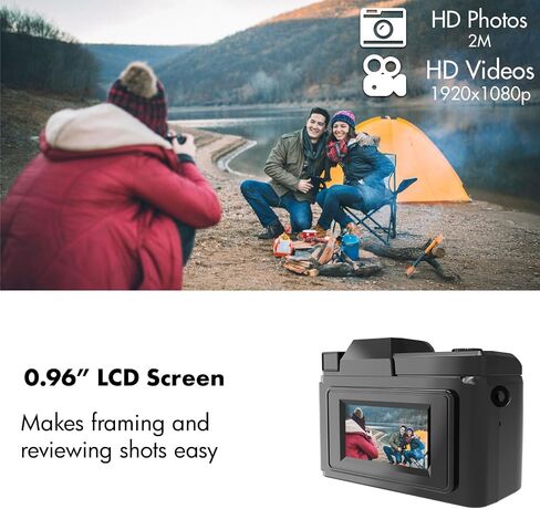 Mini keychian Camera, 1080P Retro Digital Camera, Tiny Size Video Recording with 32GB Cards, Pocket Micro Camare for Travel, Recording Life (Black) in Kuwait