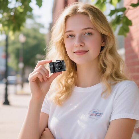 Mini keychian Camera, 1080P Retro Digital Camera, Tiny Size Video Recording with 32GB Cards, Pocket Micro Camare for Travel, Recording Life (Black) in Kuwait