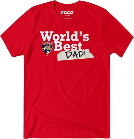 FOCO NHL Mens NHL Tee Shirt Mens Worlds Best Dad Team Logo T-Shirt in Kuwait