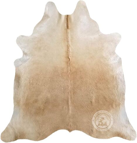 Sunshine Cowhides – Genuine Cow Hide Rug for Living Room, Bedroom, Office, Nursery, & Western Décor – Animal Skin, & Unique Cow Print Carpet – Palomino Beige, Extra Large 6x7-8 ft in Saudi Arabia