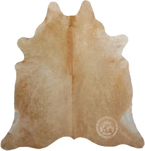 Sunshine Cowhides – Genuine Cow Hide Rug for Living Room, Bedroom, Office, Nursery, & Western Décor – Animal Skin, & Unique Cow Print Carpet – Palomino Beige, Extra Large 6x7-8 ft in Saudi Arabia